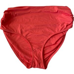 Anne Cole SZ MEDIUM MYMB36001 Convertible High-Low Shirred Bottom New With Tags